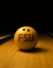Bowling ball with FSU logo. Placeholder image.